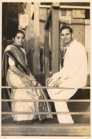 Vidyaben in the first silk saree given to her by Manubhai 1952